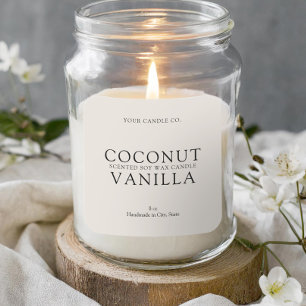 Elegant Simple Minimal Candle Label