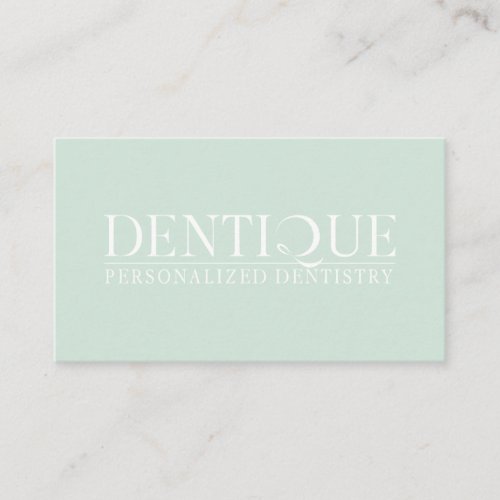 Elegant Simple Minimal Green Logo Professional Business Card