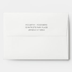 Elegant Simple Minimal Kraft Return Address Envelope