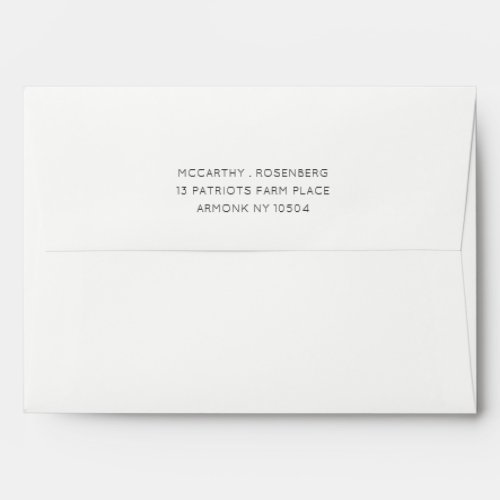 Elegant Simple Minimal Kraft Return Address  Envelope