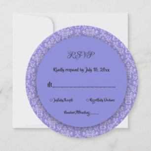 Elegant Simple Minimal Modern Round Wedding RSVP Invitation
