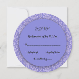 Elegant Simple Minimal Modern Round Wedding RSVP Invitation