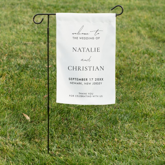 Elegant Simple Minimal Modern Wedding Welcome Sign (In SItu)