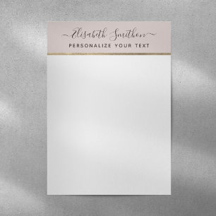 Elegant Simple Minimal Taupe Personal Stationery