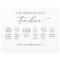 Elegant Simple, Minimal Wedding Timeline, Program