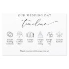 Elegant Simple, Minimal Wedding Timeline, Program
