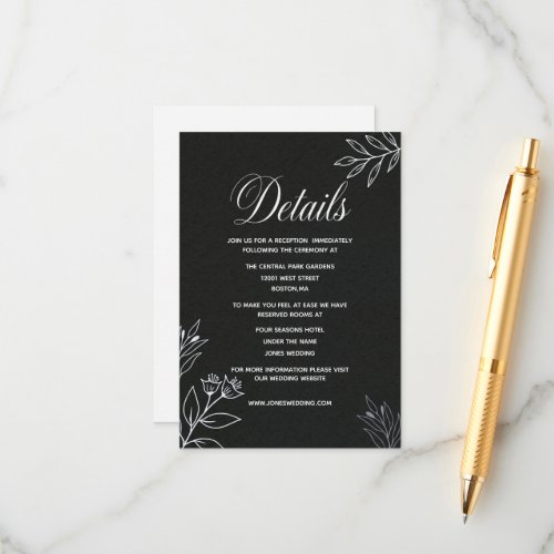 elegant simple minimal wedding website  enclosure card
