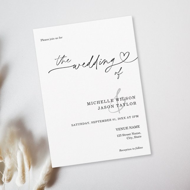 Elegant Simple Minimalist Black and White Invitation (Elegant Simple Minimalist Black and White Invitation)