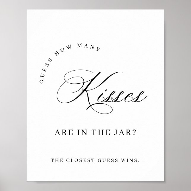 Elegant Simple Minimalist Bridal Shower Sign (Front)