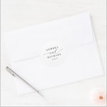 Elegant Simple Minimalist Classy Wedding Classic Round Sticker<br><div class="desc">Introducing our elegant and modern Personalized Round Wedding Stickers, the perfect finishing touch to elevate your wedding favors and stationery. Each sticker is meticulously designed with a touch of sophistication, showcasing the couple's names and wedding date in a stunning modern calligraphy script. Crafted to perfection, these classy round stickers add...</div>