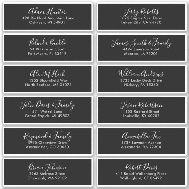 Elegant Simple Minimalist Modern Address Label (Front)