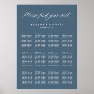 Elegant Simple Minimalist Modern Seating Chart