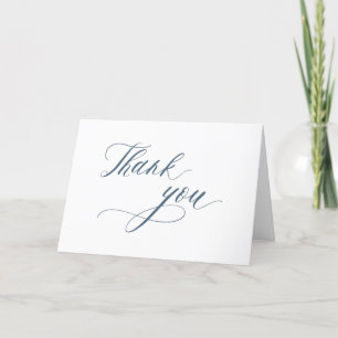 Elegant Simple Minimalist Modern Slate Wedding Letterpress Thank You Card