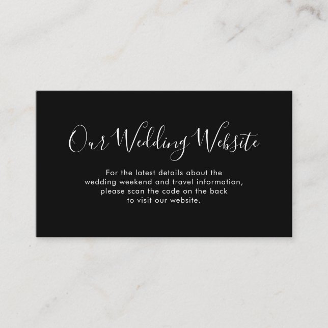 Elegant Simple Minimalist Modern Website Details Enclosure Card (Front)