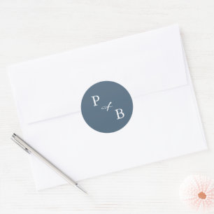 Elegant Simple Minimalist Modern Wedding  Classic Round Sticker