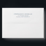Elegant Simple Minimalist Modern Wedding  Envelope<br><div class="desc">Simple Minimalist Dusty blue slate wedding invitation envelope. Please find more matching designs and variations from my "blissweddingpaperie" store. And feel free to contact me for further customization or matching items.</div>