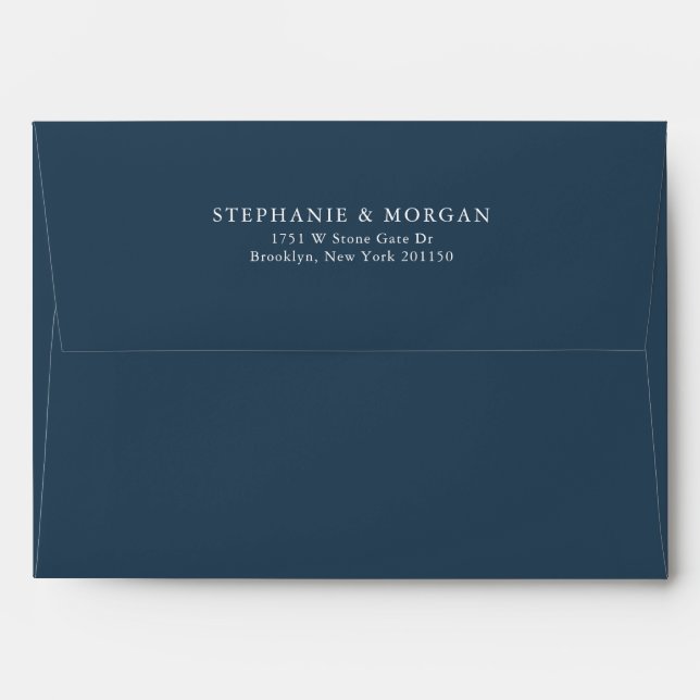 Elegant Simple Minimalist Modern Wedding  Envelope (Back (Top Flap))