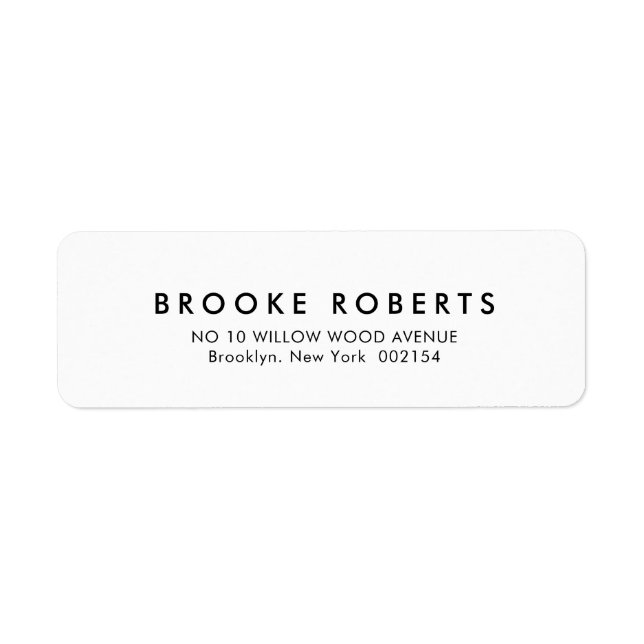 Elegant Simple Minimalist Modern Wedding  Label (Front)