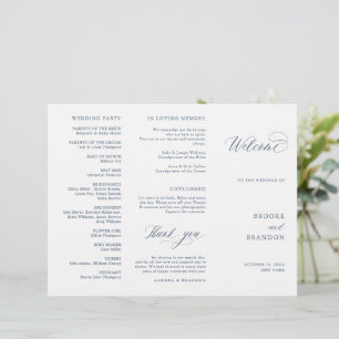 Elegant Simple Minimalist Modern Wedding Program