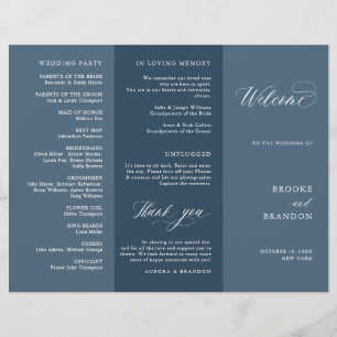 Elegant Simple Minimalist Modern Wedding Program