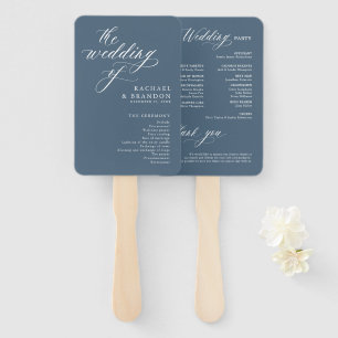 Elegant Simple Minimalist Modern Wedding Timeline Hand Fan