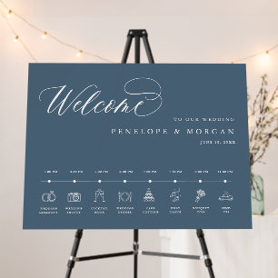 Elegant Simple Minimalist Modern Wedding Welcome Foam Board