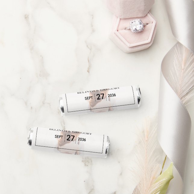 Elegant Simple Minimalist Photo Wedding  Breath Savers® Mints (Wedding)