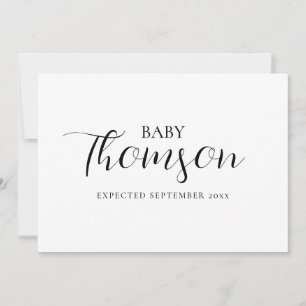 Elegant Simple Minimalist Pregnancy Announcement