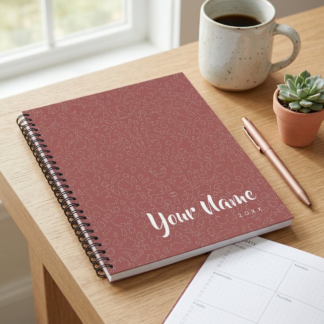 Elegant simple minimalist trendy boho chic spiral notebook (Creator Uploaded)