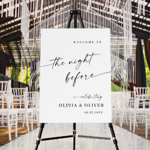 Elegant Simple Minimalist Welcome Rehearsal Dinner Foam Board