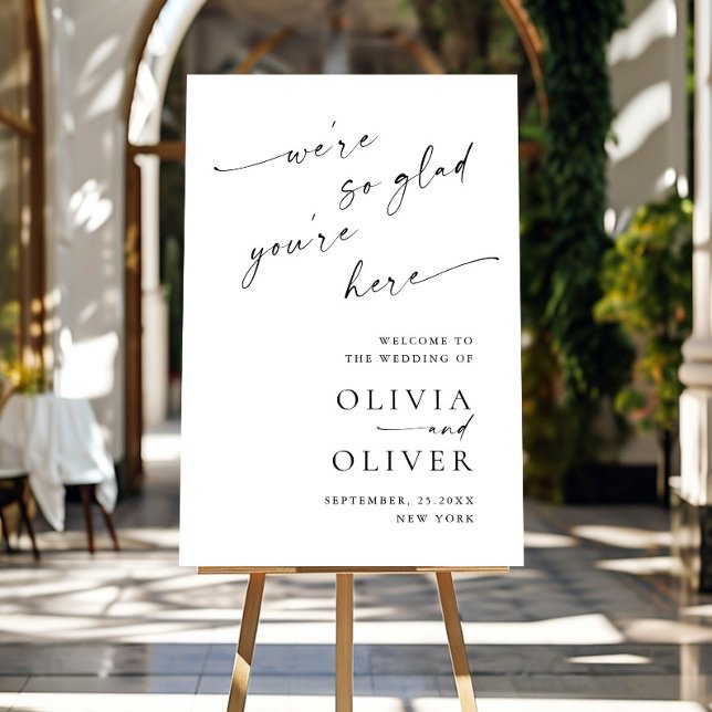 Elegant Simple Minimalist Welcome Wedding Foam Board (Creator Uploaded)