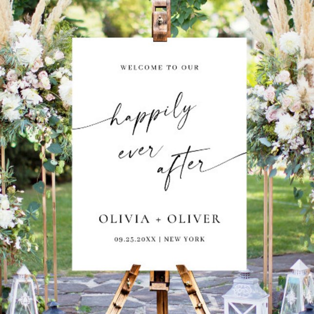 Elegant Simple Minimalist Welcome Wedding Foam Board (Creator Uploaded)