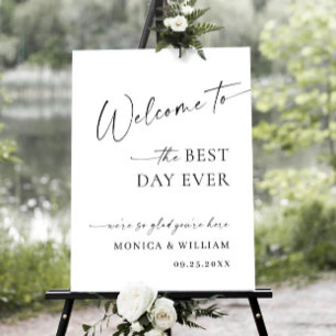 Elegant Simple Minimalist Welcome Wedding Foam Board