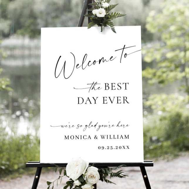 Elegant Simple Minimalist Welcome Wedding Foam Board (Creator Uploaded)