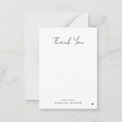 Elegant simple modern chic script thank you