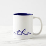 Elegant Simple Modern Chic Trendy Monogram Blue Two-tone Coffee Mug at Zazzle