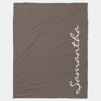 Elegant Simple Modern Chic Trendy Monogram Gray Fleece Blanket by The_Monogram_Shop at Zazzle