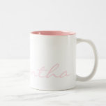 Elegant Simple Modern Chic Trendy Monogram Pink Two-tone Coffee Mug at Zazzle