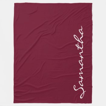 Elegant Simple Modern Chic Trendy Monogram Rose Fleece Blanket by The_Monogram_Shop at Zazzle