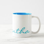 Elegant Simple Modern Chic Trendy Monogram Teal Two-tone Coffee Mug at Zazzle