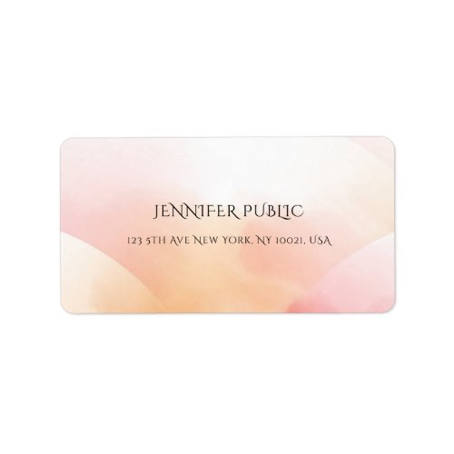 Elegant Simple Modern Colorful Address Label