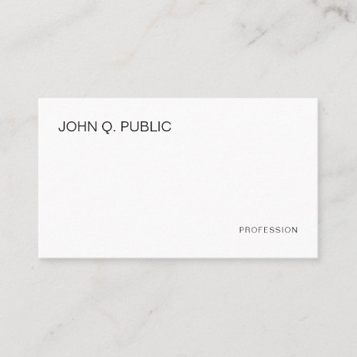 Elegant Simple Modern Design Professional Plain Business Card