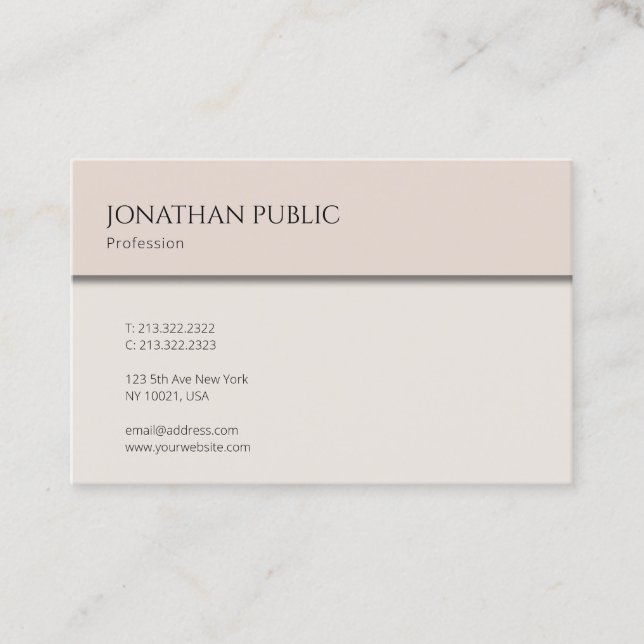 Elegant Simple Modern Design Trendy Plain Cool Business Card (Front)