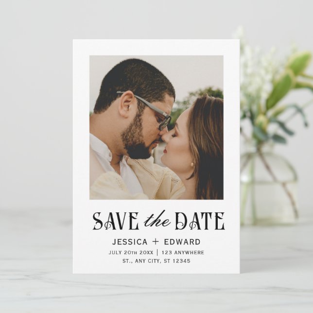 Elegant Simple Modern Minimal Script Photo Chic (Standing Front)