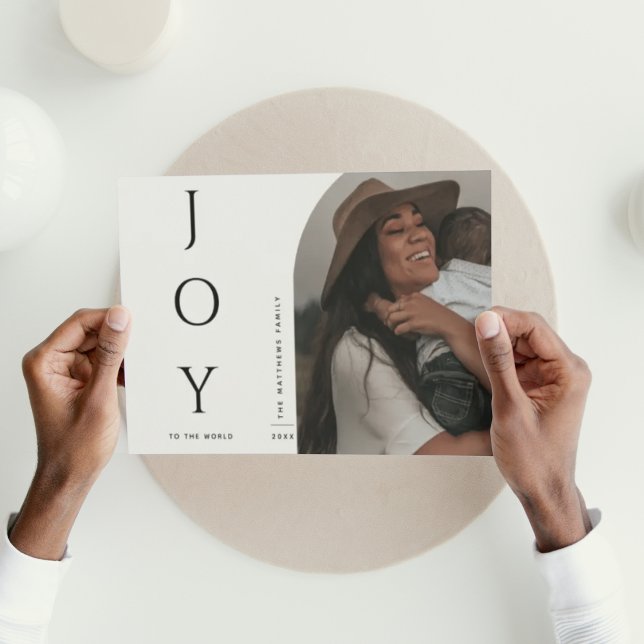 Elegant Simple Modern Minimalist Arch Photo Holiday Postcard (Creator Uploaded)