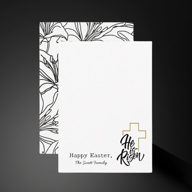 Elegant Simple Modern Minimalist Easter Holiday Note Card (Creator Uploaded)