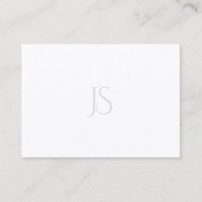 Elegant Simple Modern Minimalist Monogram Template Business Card (Front)