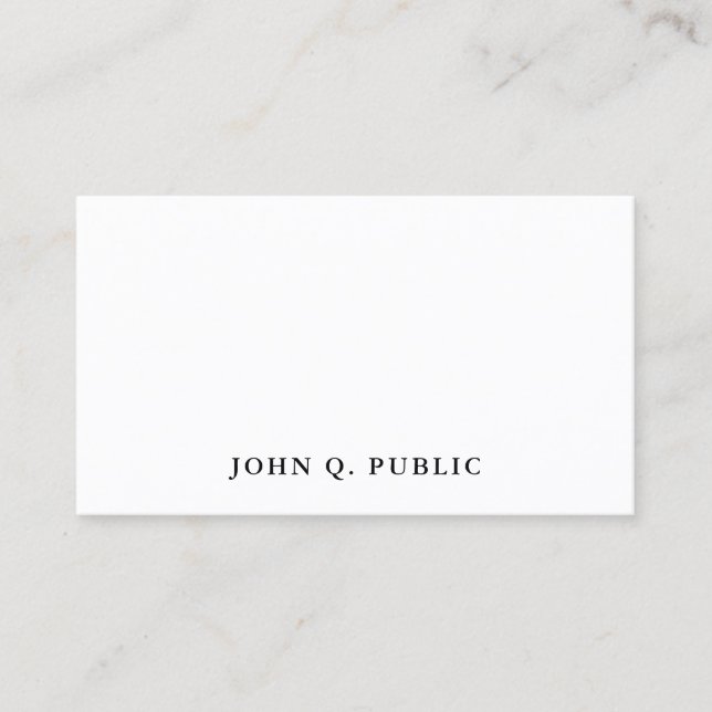 Elegant Simple Modern Minimalist Professional Cool Business Card (Front)