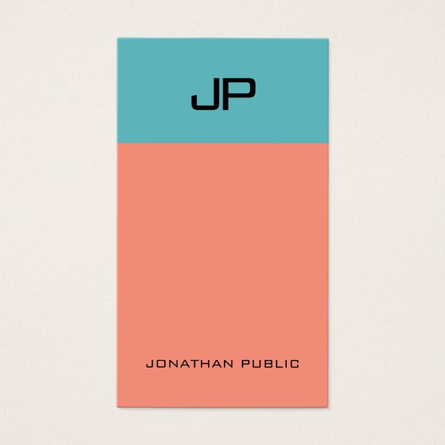 Elegant Simple Modern Monogram Professional (Front)