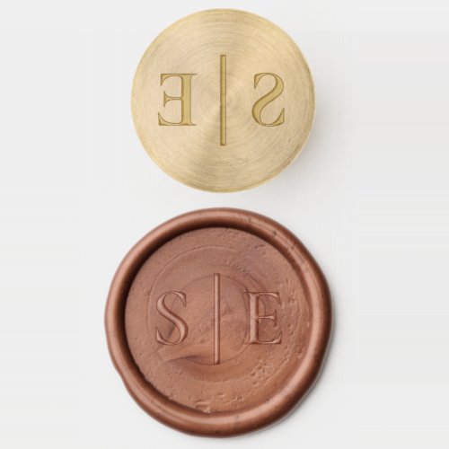Elegant Simple Modern Monogram Wax Seal Stamp